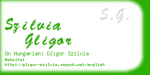 szilvia gligor business card